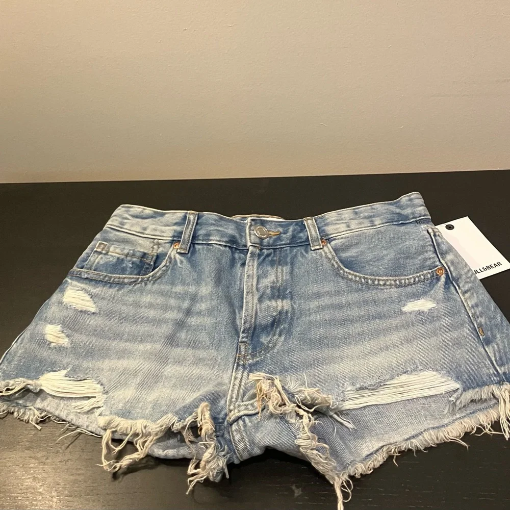 Distressed Denim Cutoff Short NWT